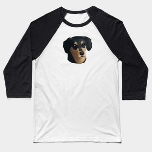 Daisy the Hound (Small Design) Baseball T-Shirt